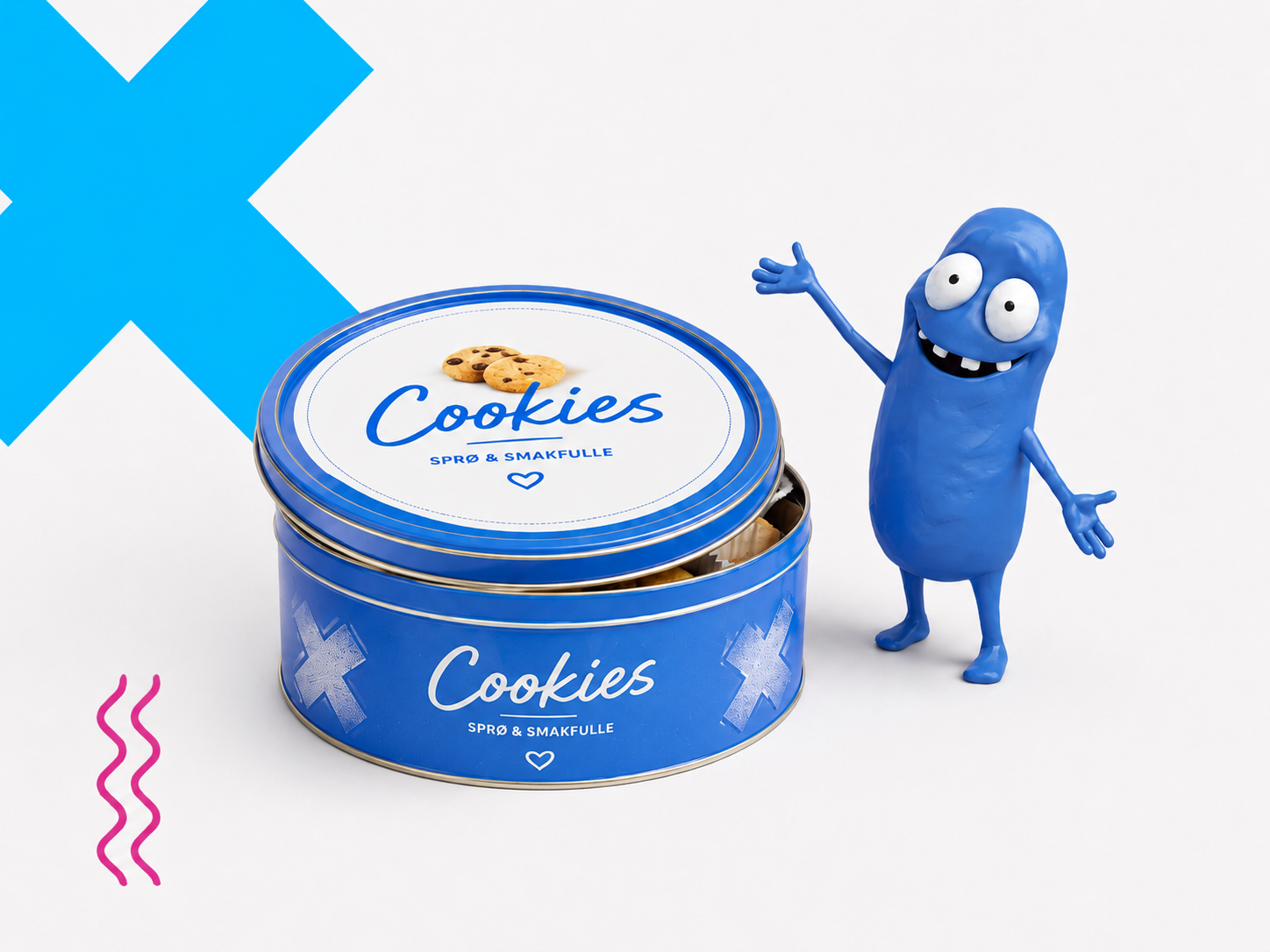 Kjeksboks med cookies til dugnad
